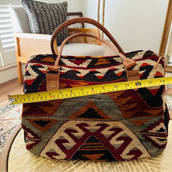 Matt Camron Boho Turkish Kilm Carpet Bag Purse with Southwest Design - Picture 8 of 9